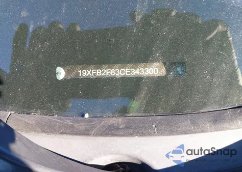 2012 Honda Civic Ex z USA, uszkodzony, nr VIN 19XFB2F83CE343300